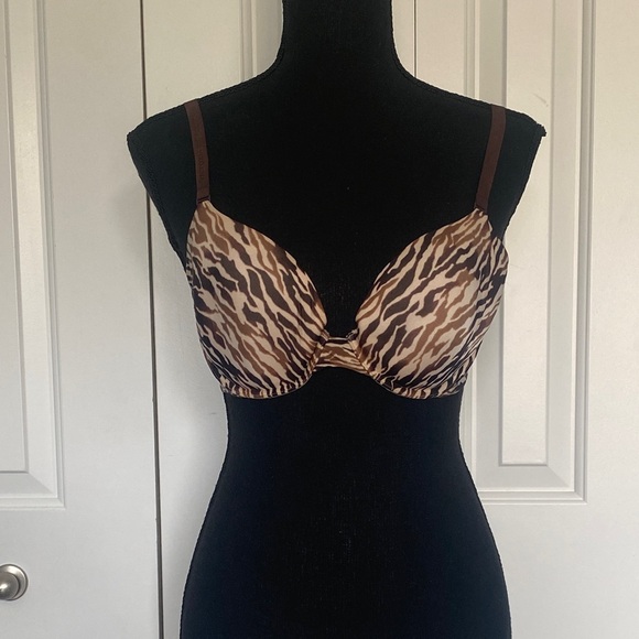 Victoria's Secret Animal Print 34D Lined Demi Bra - Picture 1 of 8